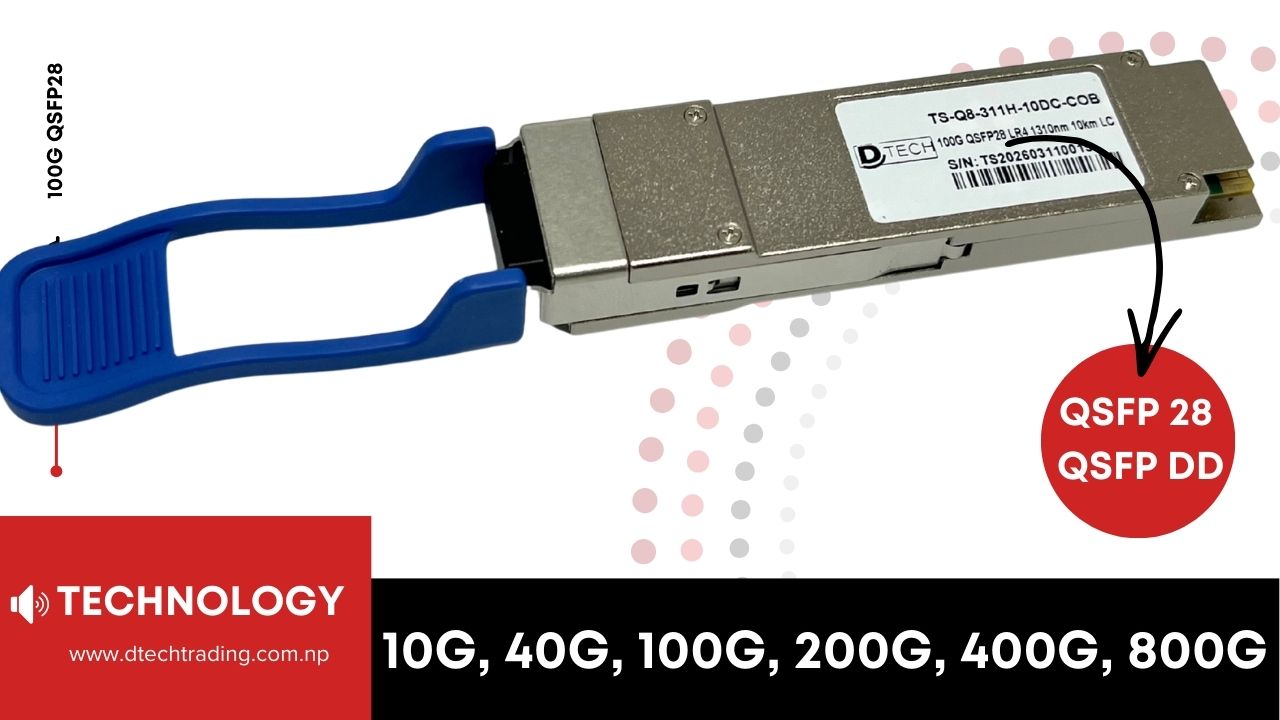 QSFP 28 100G and other 400G or 800G Speed Line